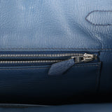 Hermes Birkin 35 Bleu De Prusse Clemence Palladium Hardware