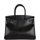 Hermes Birkin 30 Black Niloticus Lizard Palladium Hardware