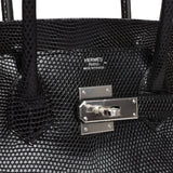 Hermes Birkin 30 Black Niloticus Lizard Palladium Hardware