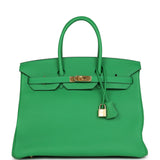 Hermes Birkin 35 Bambou Togo Gold Hardware