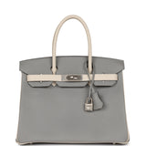 Hermes Special Order (HSS) Birkin 30 Gris Mouette and Craie Epsom Brushed Palladium Hardware