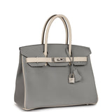 Hermes Special Order (HSS) Birkin 30 Gris Mouette and Craie Epsom Brushed Palladium Hardware