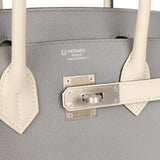 Hermes Special Order (HSS) Birkin 30 Gris Mouette and Craie Epsom Brushed Palladium Hardware