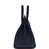 Hermes Birkin 25 Bleu Navy Swift Palladium Hardware