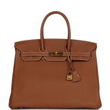 Hermes Birkin 35 Gold Togo Gold Hardware