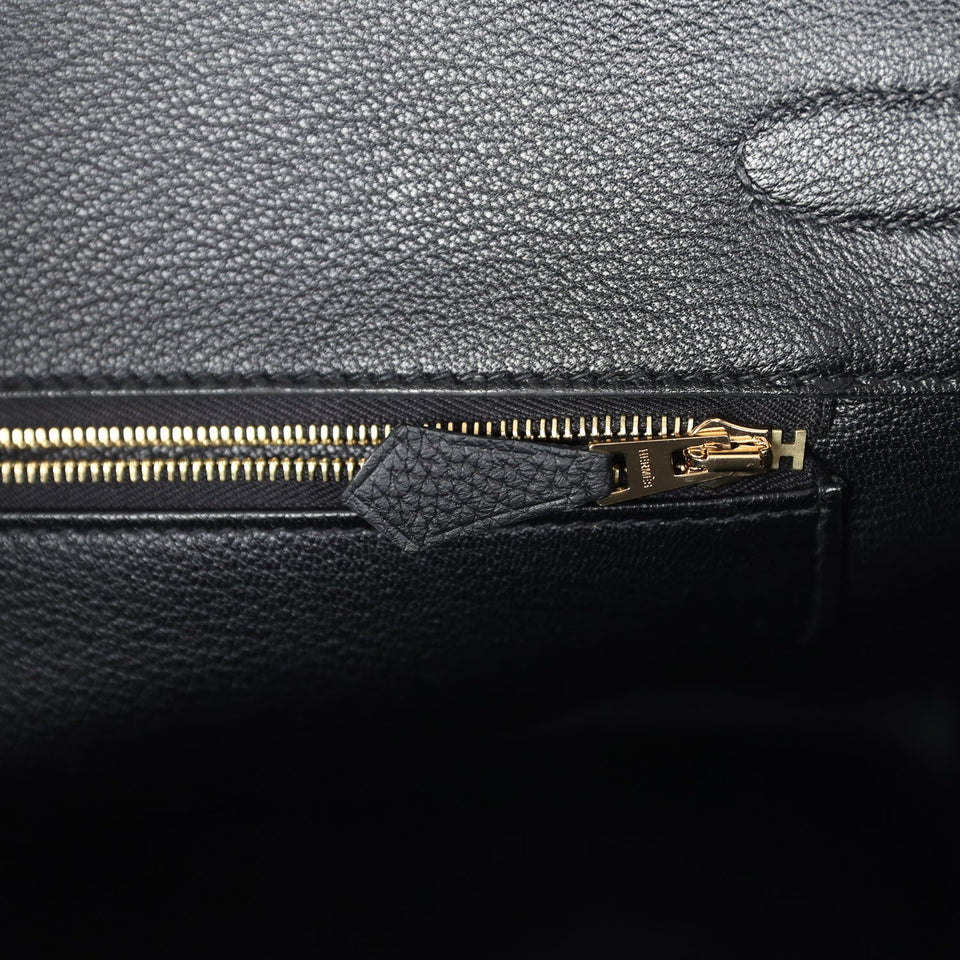 Hermes Birkin 35 Black Togo Rose Gold Hardware
