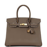 Hermes Birkin 30 Etoupe Epsom Gold Hardware