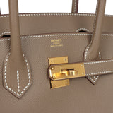 Hermes Birkin 30 Etoupe Epsom Gold Hardware