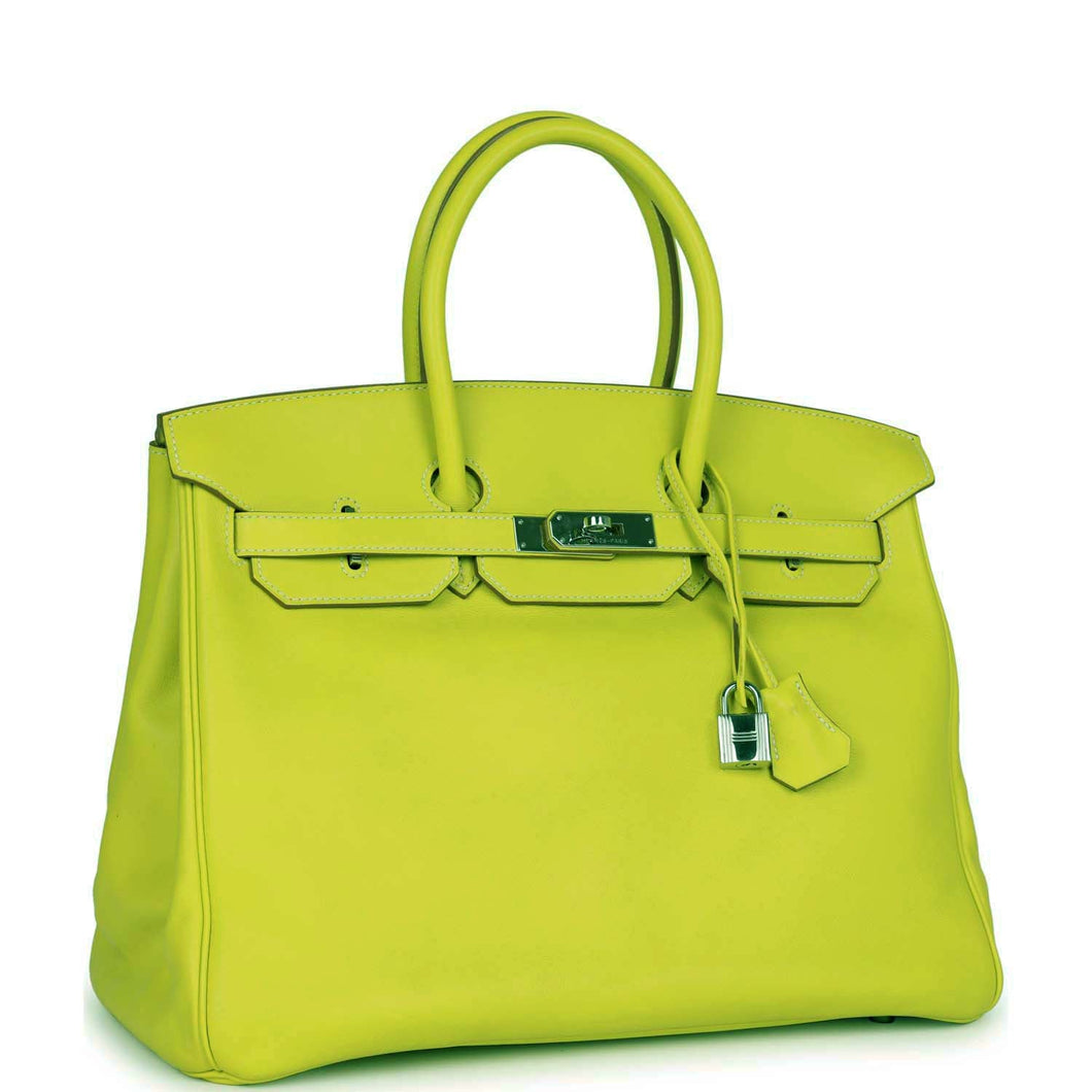 Hermes Birkin 35 Kiwi Swift Palladium Hardware