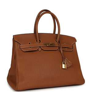 New Hermes Birkin 35 Gold Togo Gold Hardware