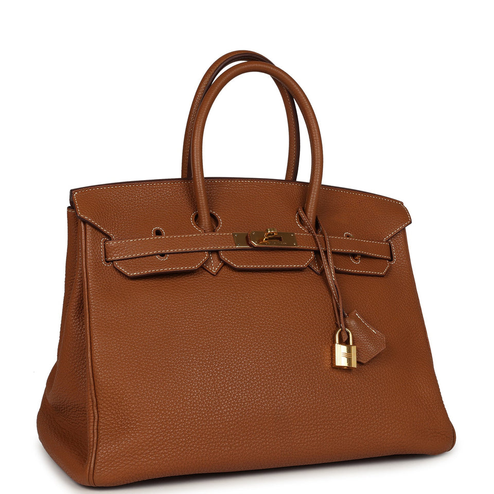 New Hermes Birkin 35 Gold Togo Gold Hardware
