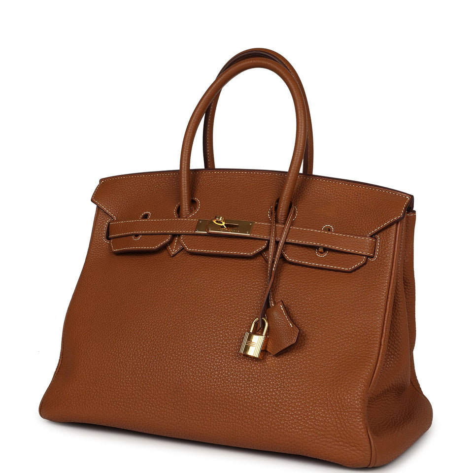 New Hermes Birkin 35 Gold Togo Gold Hardware