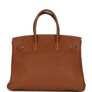 New Hermes Birkin 35 Gold Togo Gold Hardware