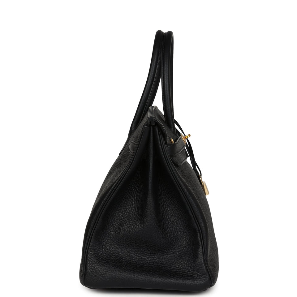New Hermes Birkin 35 Black Togo Gold Hardware