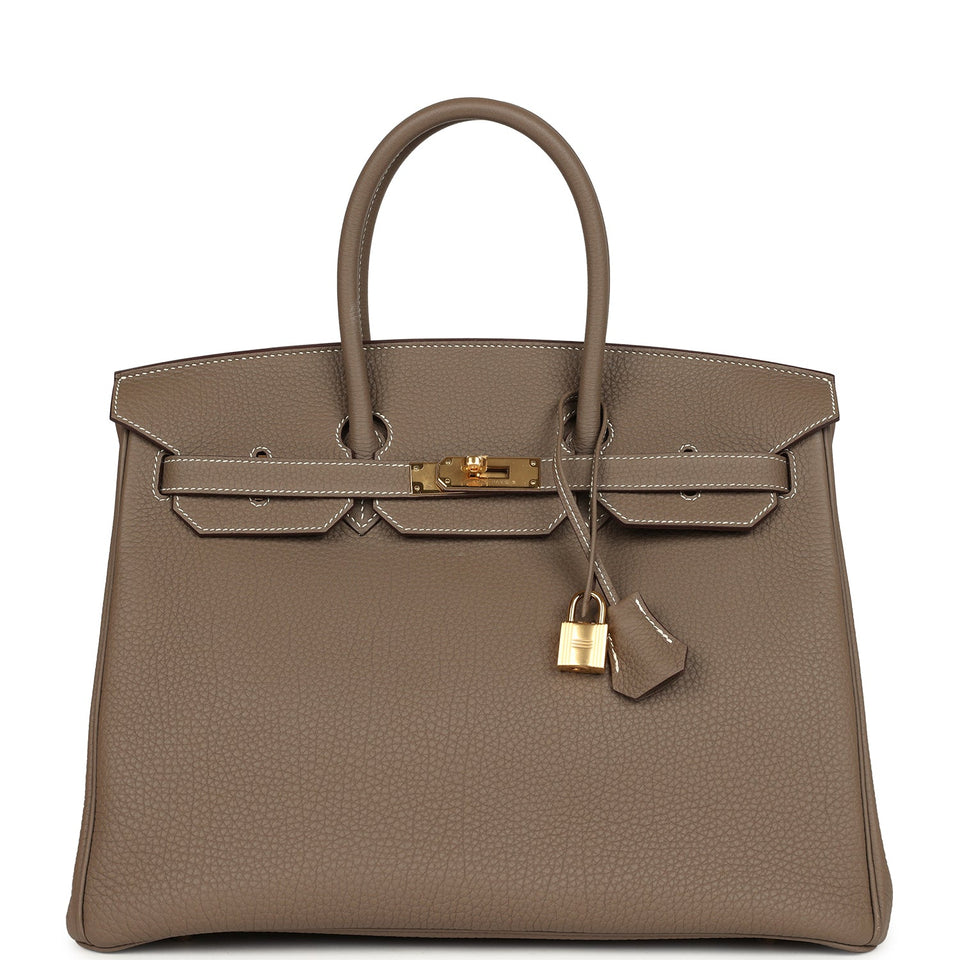 New Hermes Birkin 35 Etoupe Togo Gold Hardware