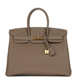 New Hermes Birkin 35 Etoupe Togo Gold Hardware