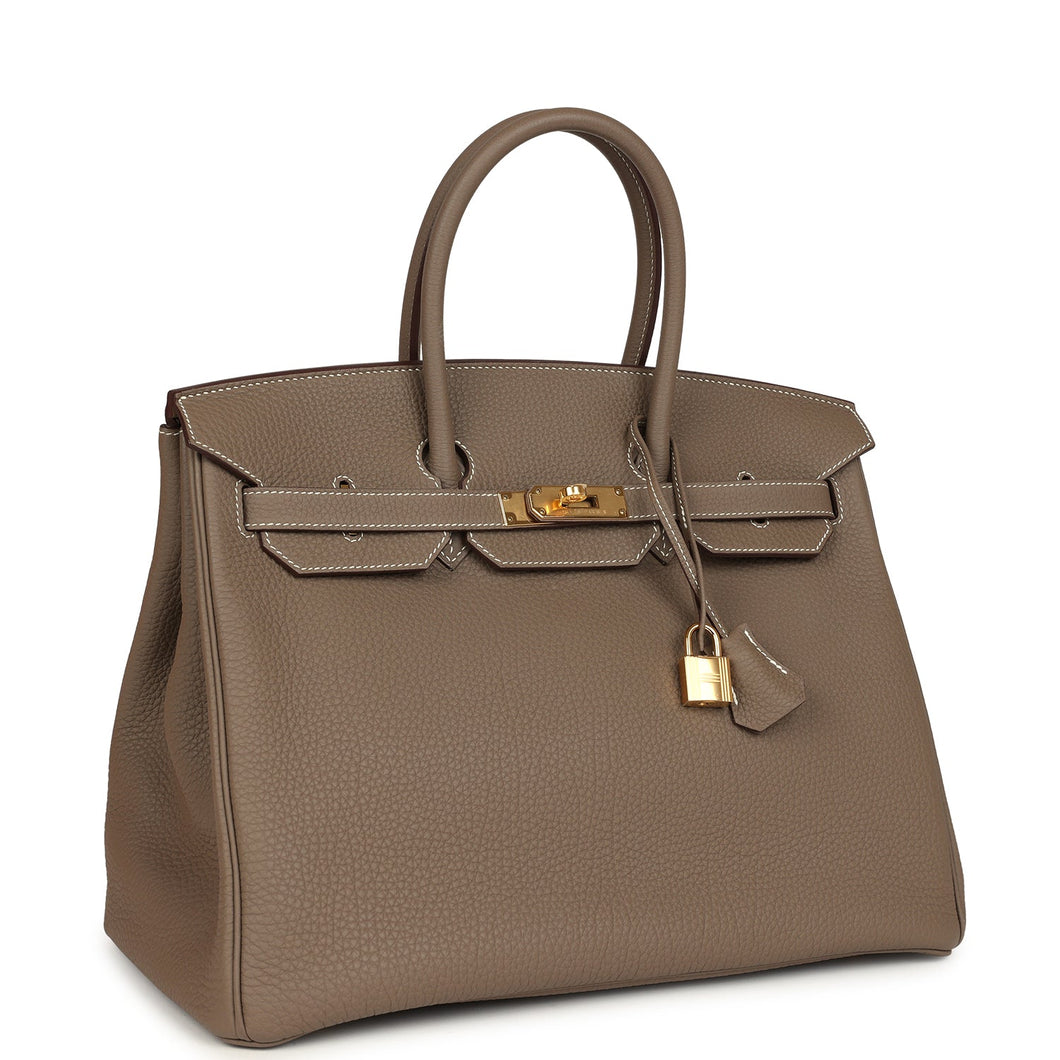 New Hermes Birkin 35 Etoupe Togo Gold Hardware