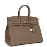 New Hermes Birkin 35 Etoupe Togo Gold Hardware