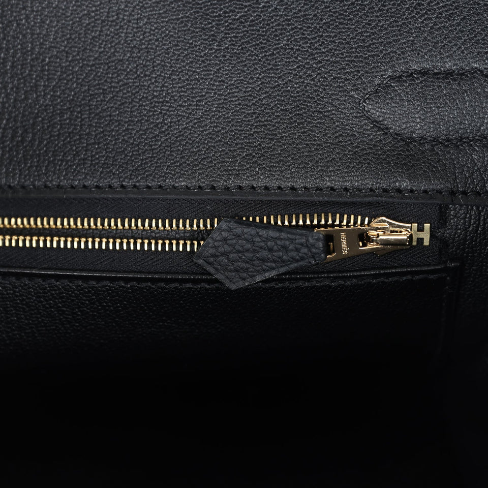 Hermes Birkin 30 Black Togo Gold Hardware