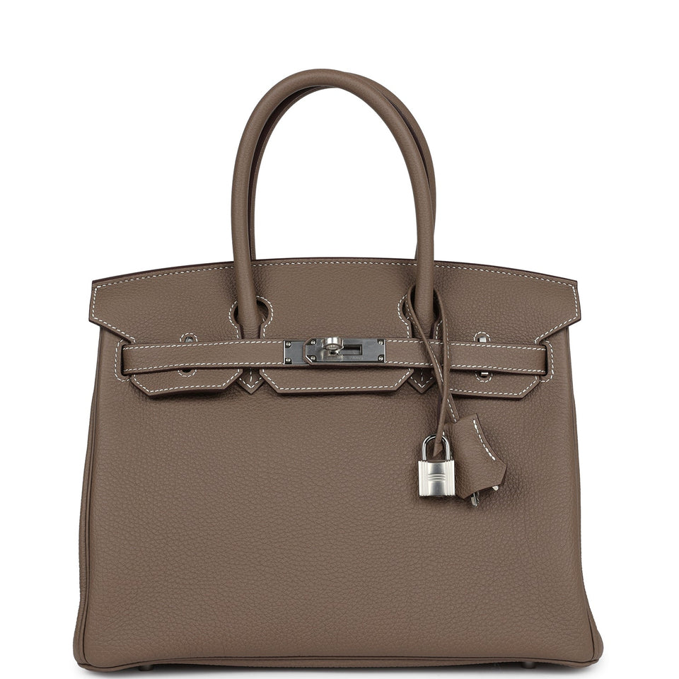 Hermes Birkin 30 Etoupe Togo Palladium Hardware