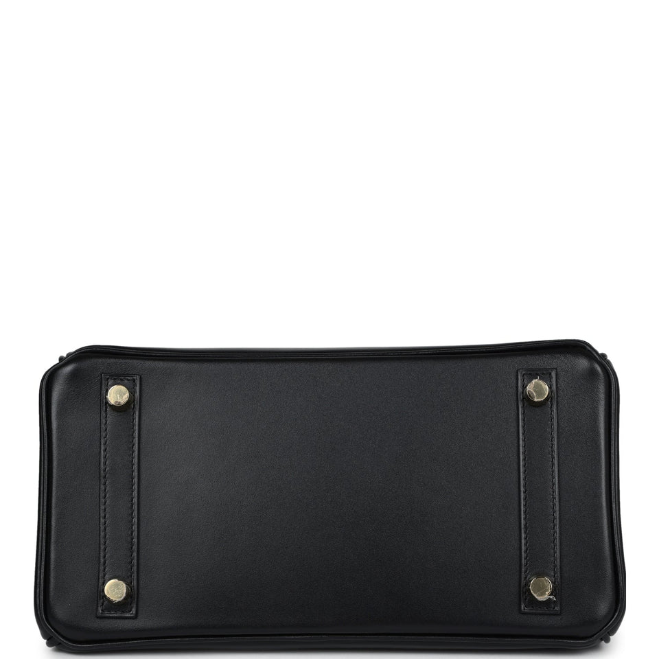 Hermes Birkin 25 Black Box Gold Hardware