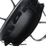 Hermes Birkin 25 Black Box Gold Hardware