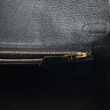 Hermes Birkin 25 Black Box Gold Hardware