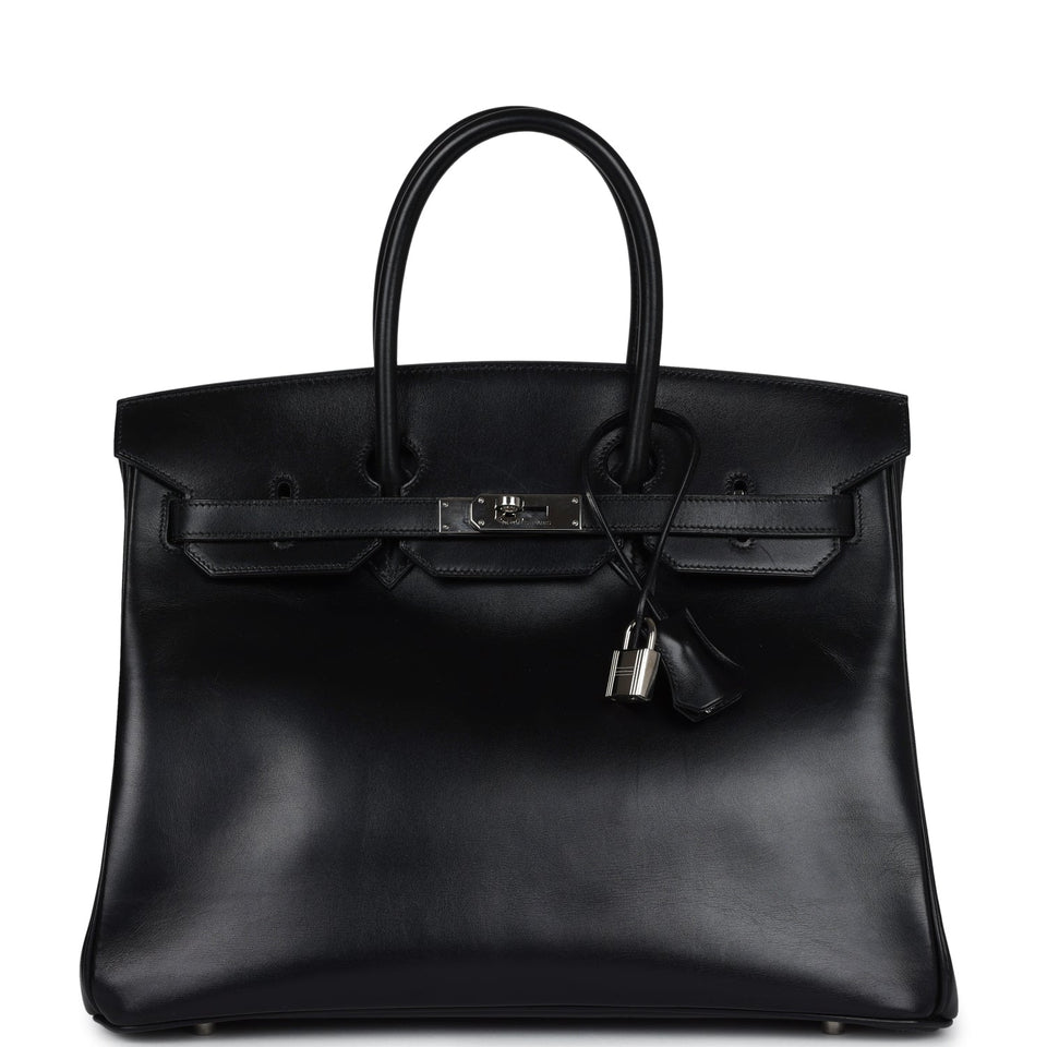 New Hermes Birkin 35 Black Box Palladium Hardware