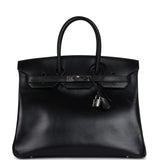 New Hermes Birkin 35 Black Box Palladium Hardware