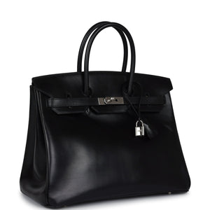New Hermes Birkin 35 Black Box Palladium Hardware