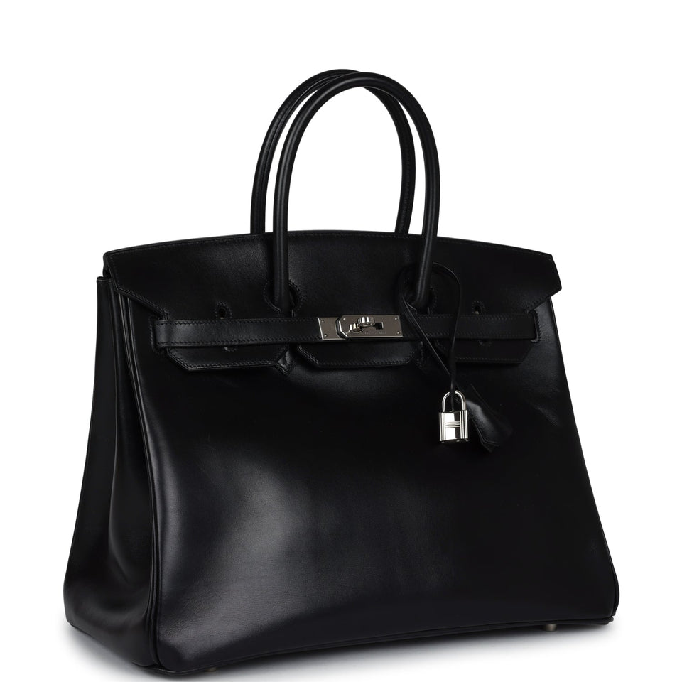 New Hermes Birkin 35 Black Box Palladium Hardware