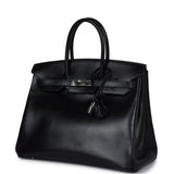 New Hermes Birkin 35 Black Box Palladium Hardware