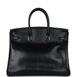 New Hermes Birkin 35 Black Box Palladium Hardware