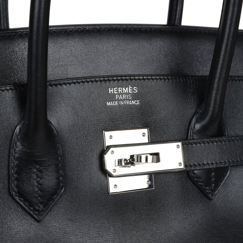 New Hermes Birkin 35 Black Box Palladium Hardware