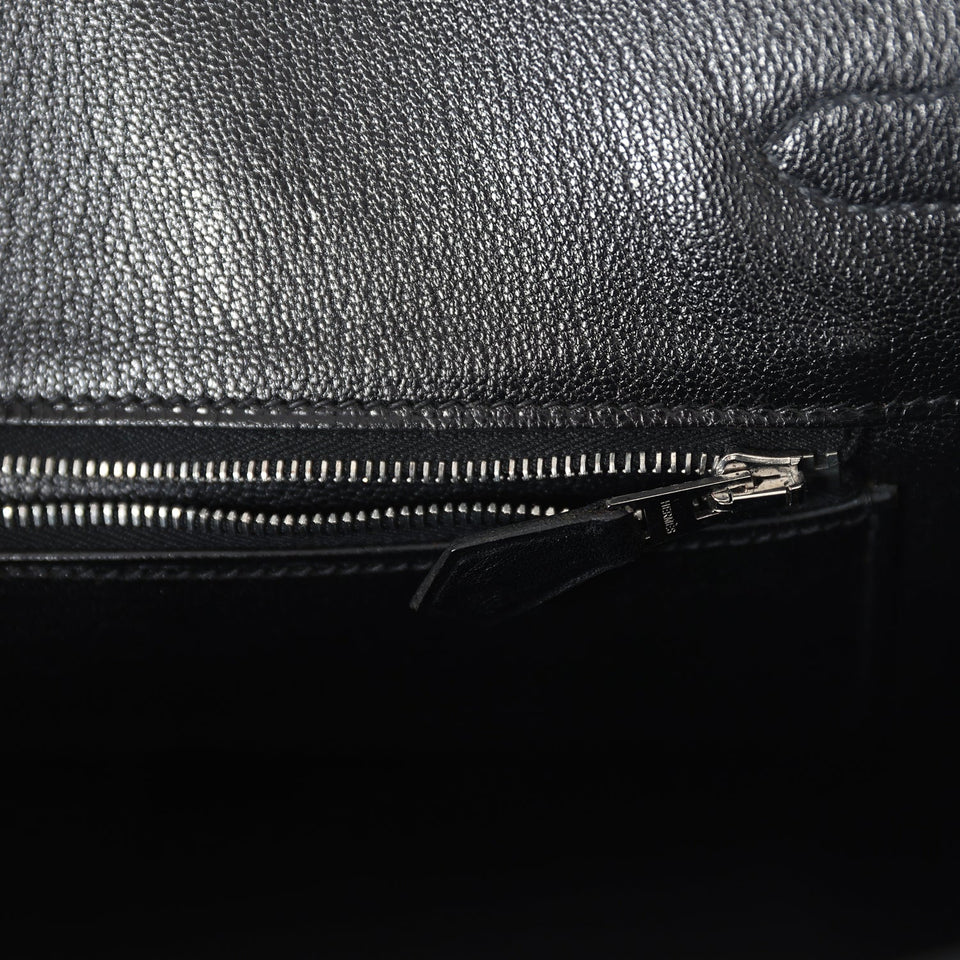 New Hermes Birkin 35 Black Box Palladium Hardware