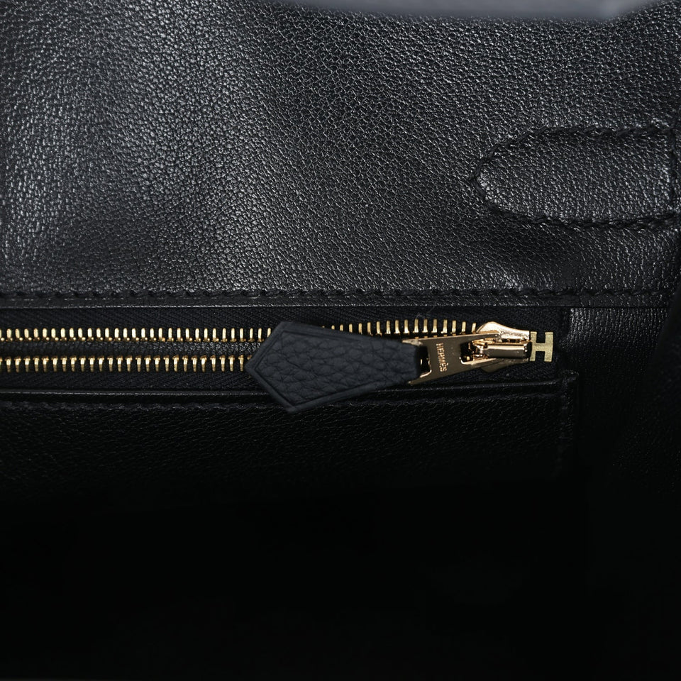 Hermes Birkin 30 Black Togo Gold Hardware
