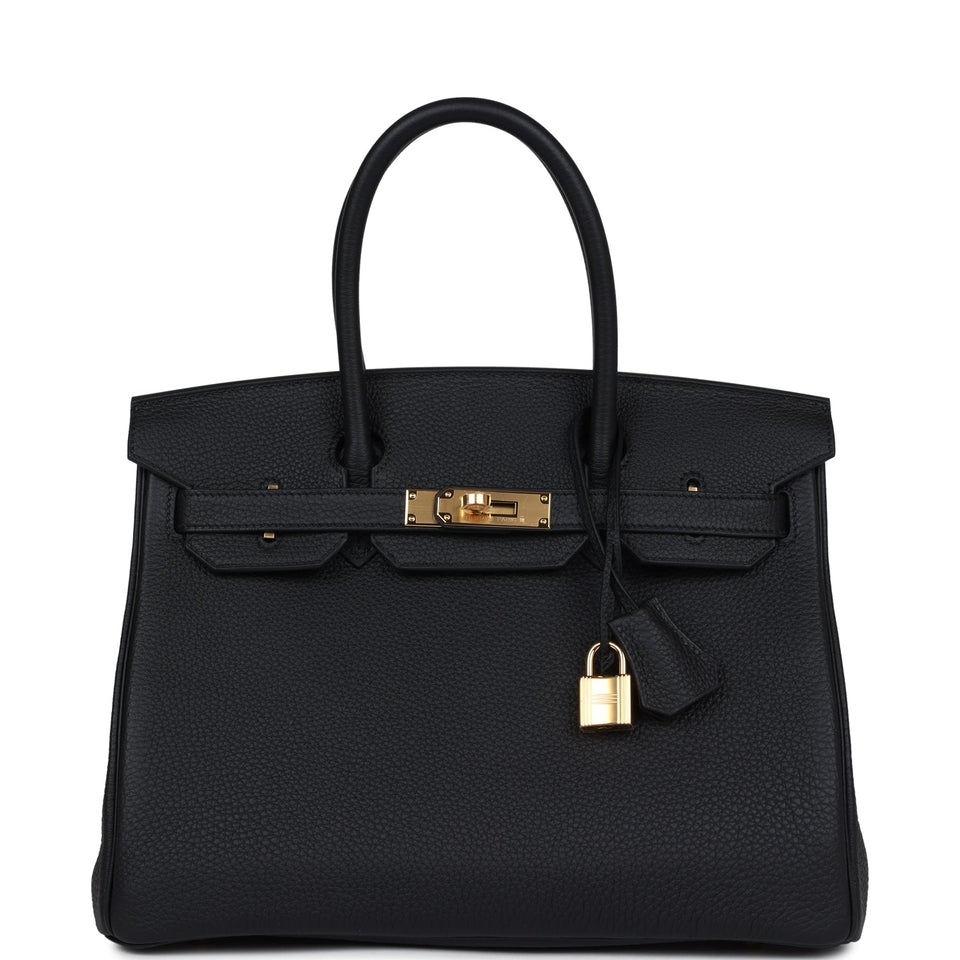 Hermes Birkin 30 Black Togo Gold Hardware