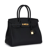 Hermes Birkin 30 Black Togo Gold Hardware