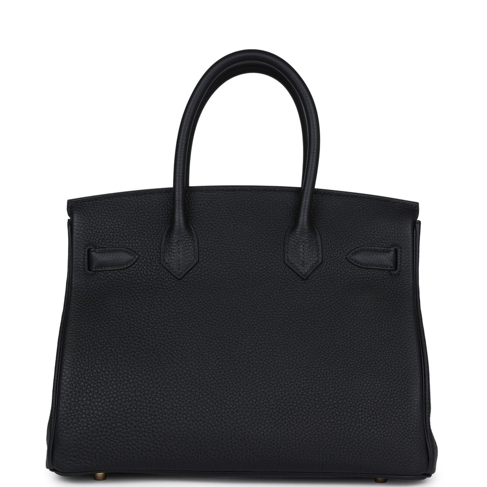 Hermes Birkin 30 Black Togo Gold Hardware