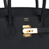 Hermes Birkin 30 Black Togo Gold Hardware