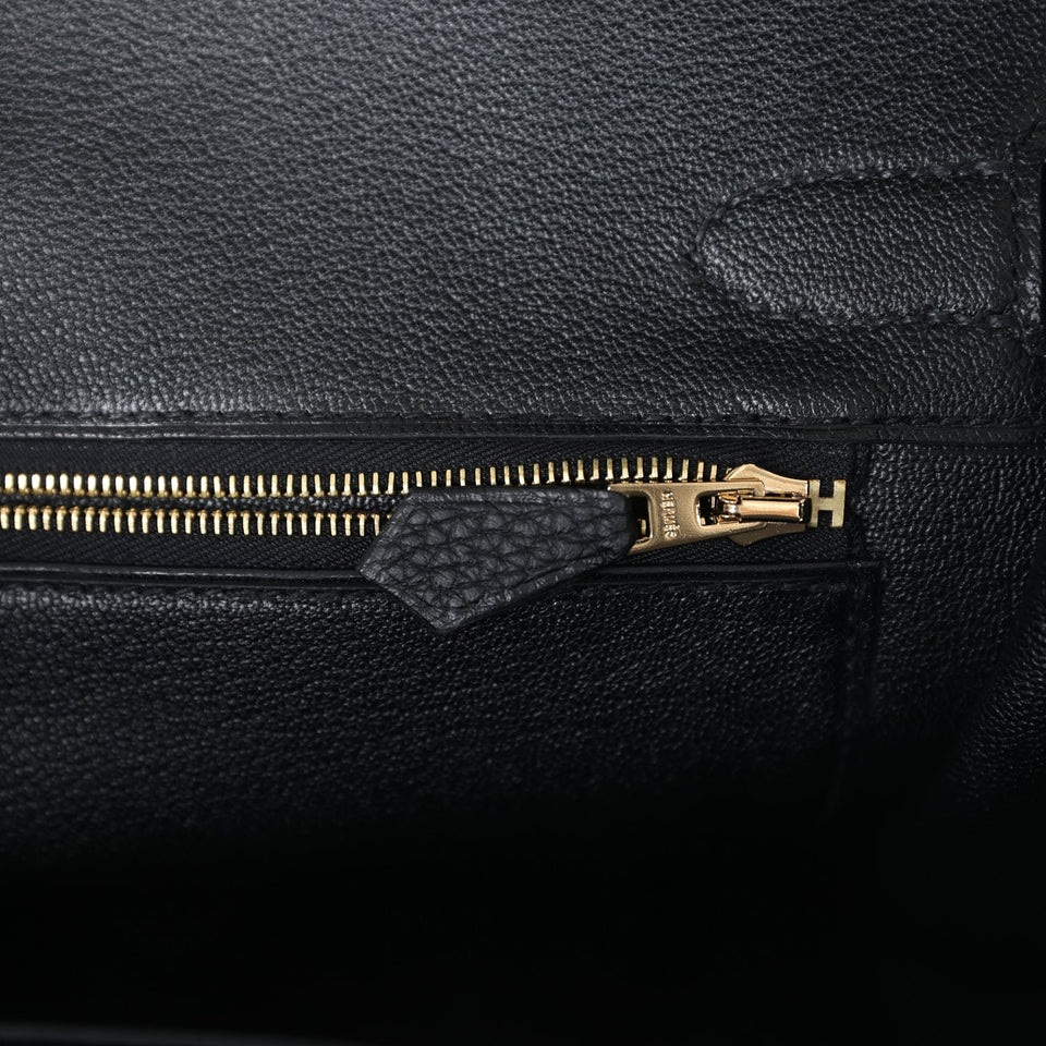 Hermes Birkin 30 Black Togo Gold Hardware