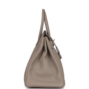 Hermes Birkin 35 Gris Tourterelle Togo Palladium Hardware