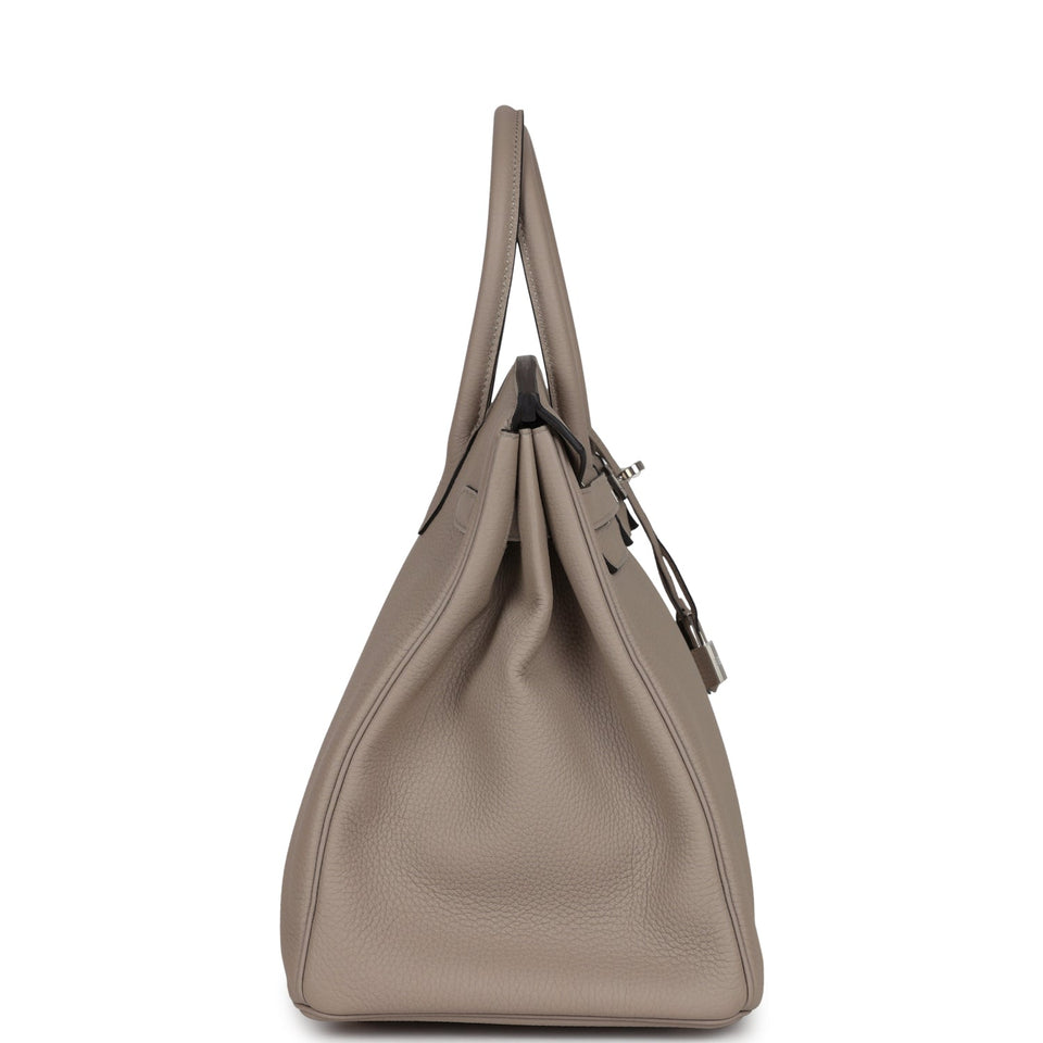 Hermes Birkin 35 Gris Tourterelle Togo Palladium Hardware