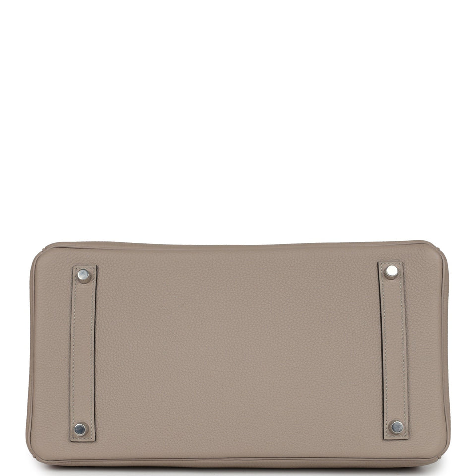 Hermes Birkin 35 Gris Tourterelle Togo Palladium Hardware