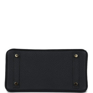 New Hermes Birkin 25 Black Togo Gold Hardware