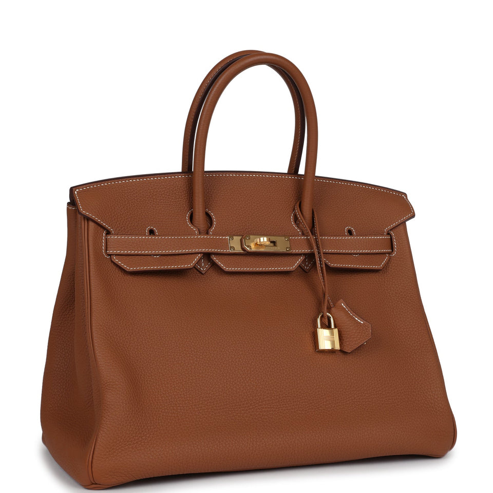 New Hermes Birkin 35 Gold Togo Gold Hardware