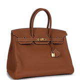 New Hermes Birkin 35 Gold Togo Gold Hardware