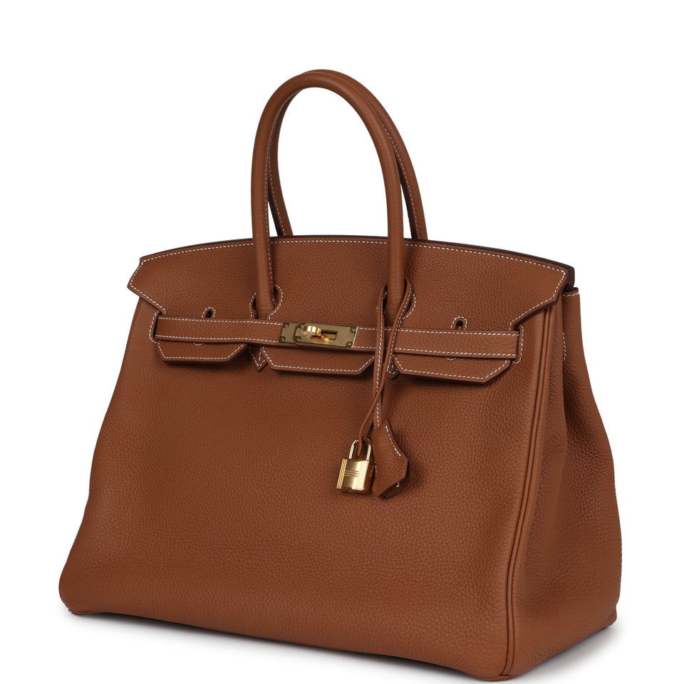 New Hermes Birkin 35 Gold Togo Gold Hardware