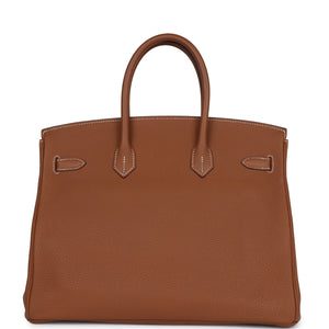 New Hermes Birkin 35 Gold Togo Gold Hardware