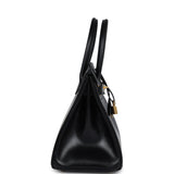 Hermes Birkin 30 Black Box Gold Hardware